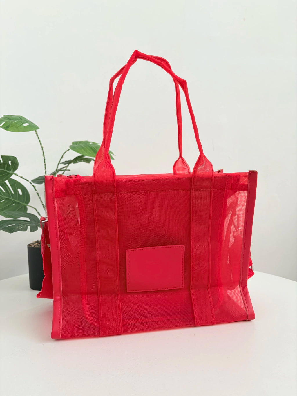 BOLSO PLAYA/CASUAL ROJO