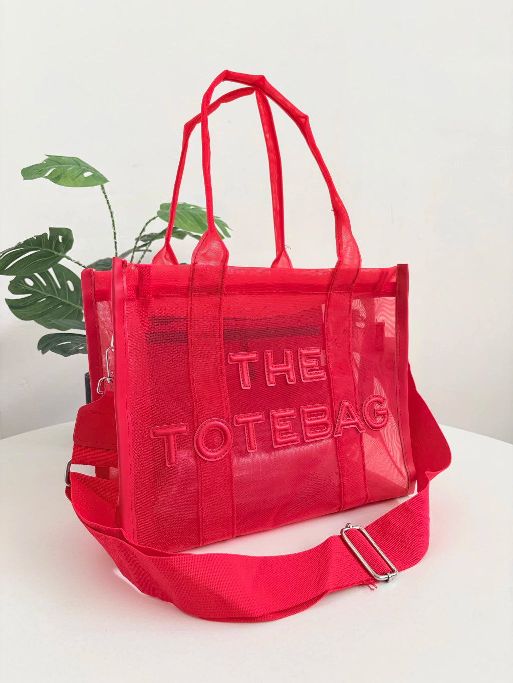 BOLSO PLAYA/CASUAL ROJO