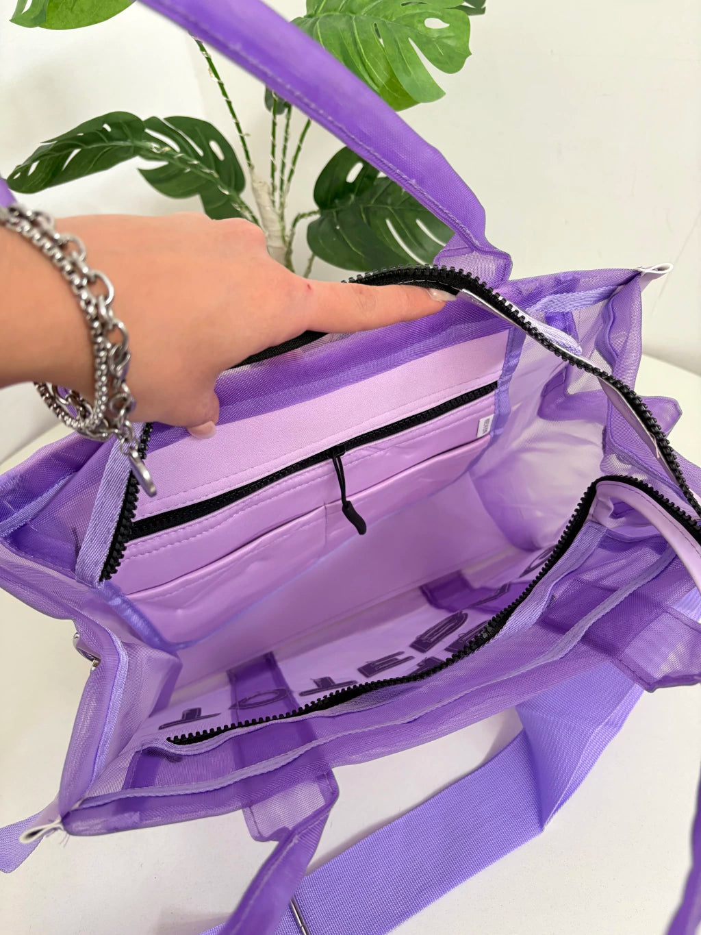 BOLSO PLAYA/CASUAL LILA